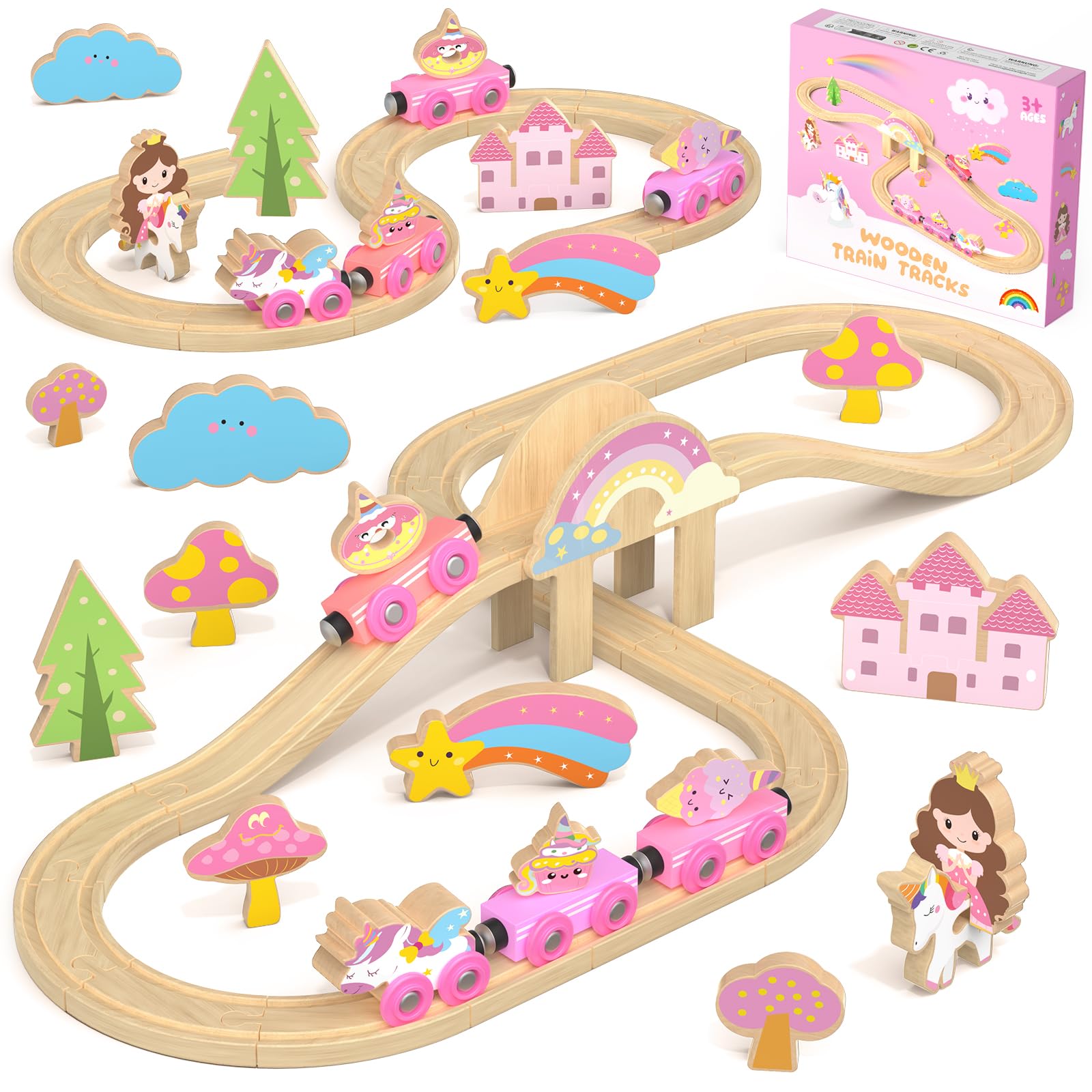 Hot Bee Wooden Train Set