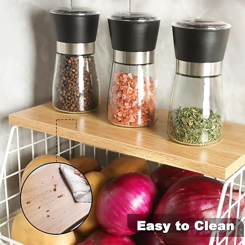 Miniatura 5 de Cesta de frutas, frutero de 2 niveles para encimera de cocina, almacenamiento de frutas apilable montado en la pared, organizador de aperitivos,