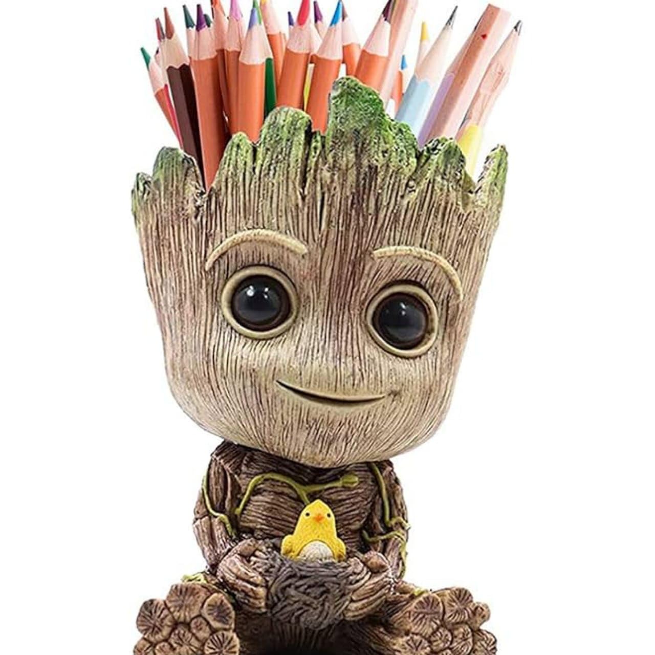 Gurveplantationi - Groot Planter Beautiful Pot Baby Groot Bird Nest Unique Model Succulent Cute Green Plants Flower Pot Pen Holder Decorative (B0DFQF17KT) Amazon Price History, Amazon Price Tracker