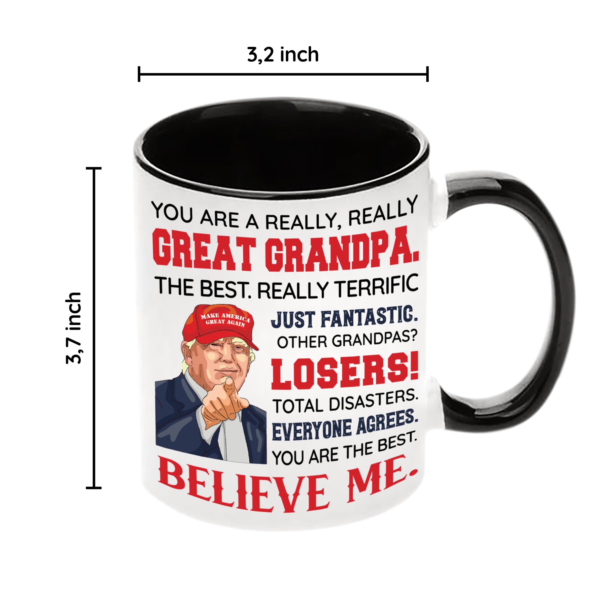 Grandpa Father Day Gift - Grandpa Gifts - Best Grandfather Ever Gifts From Grandchildren - Funny Gift For Grandfather - Father's Day Birthday Christmas Idea - Grandpas Ceramic Mug11 Oz
