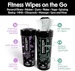 Wipex Gymnase naturelle & Wipes d'équipement de fitness pour un usage personnel 75 Nombre - Parfait pour les Pilates de Yoga & Studios de danse Home Gym Peloton Vélo Wipes Spas Salons (1 Lavande naturelle)