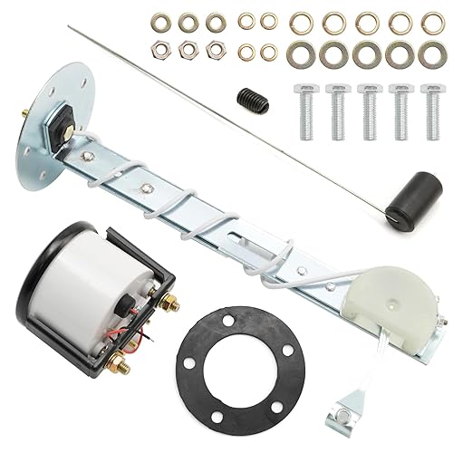 Miniatura 3 de Medidor de nivel de combustible universal de 12 V, 2 pulgadas, 2.047 in, con sensor de combustible E-1/2-F, puntero universal para automóvil