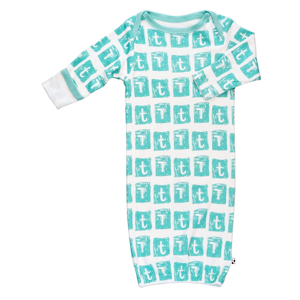 Babysoy Baby Long Sleeve Alphabet Pattern Gown/Bundler