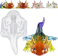 LET'S RESIN Large Axolotl Silicone Mold - 3D Detailed Epoxy Resin Mold, Flexible Easy Demold for Crafts, Gifts & Home Decor (7x4x2in)