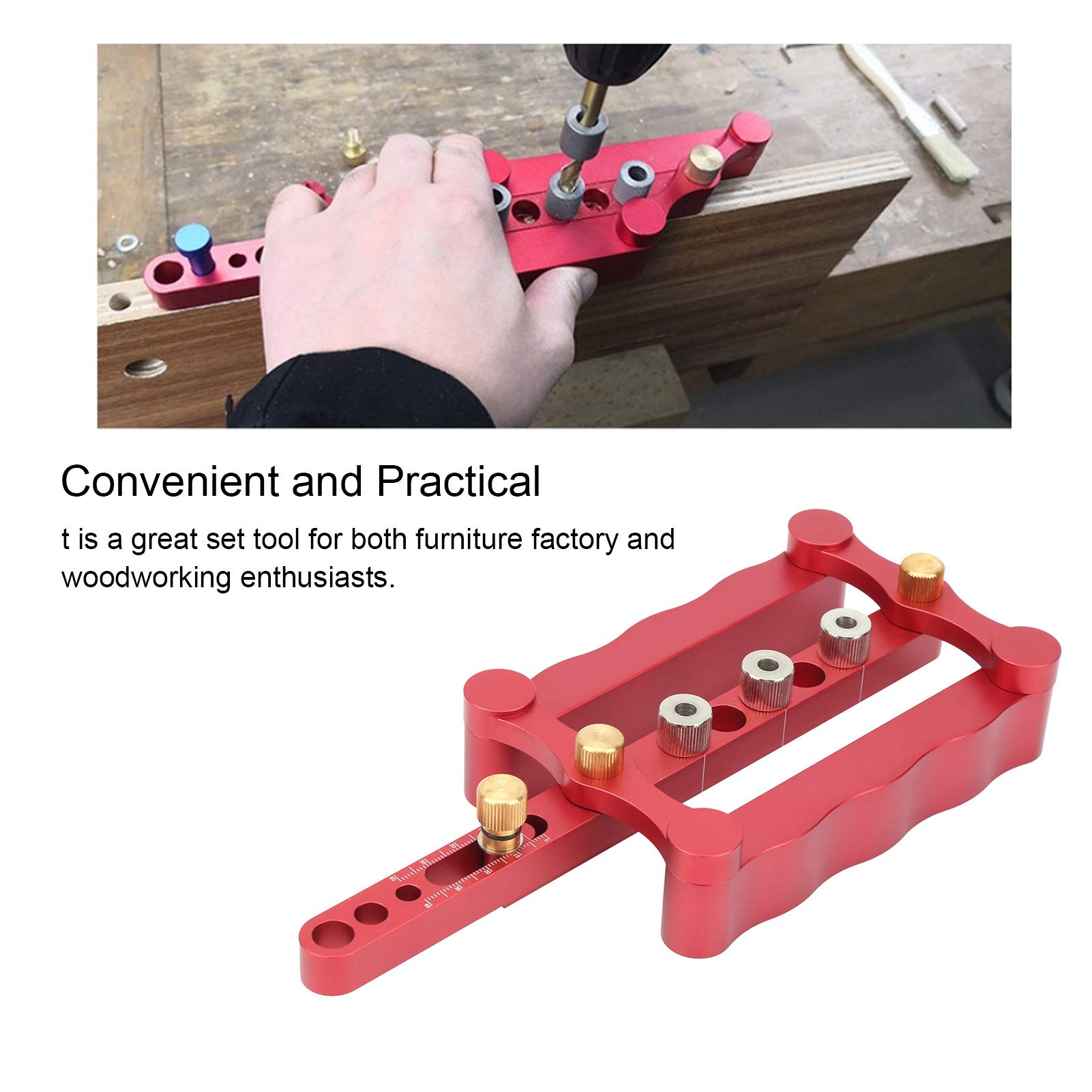 Maschera Centraggio Per Fori - Guida Trapano Per Legno Con 3 Misure (6/8/10mm) - Foto 10