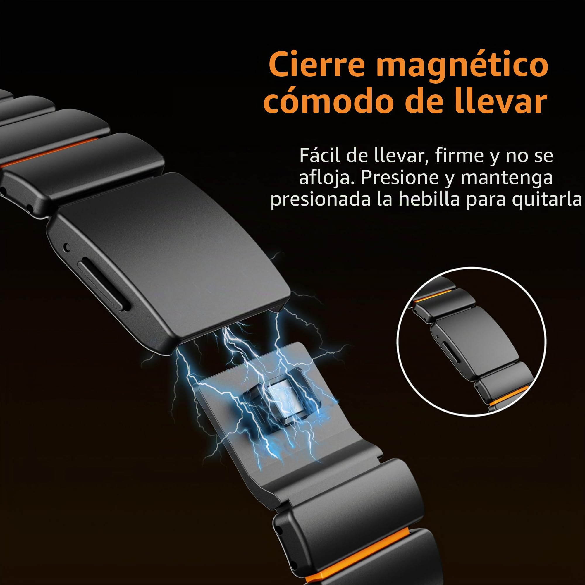 Pulsera de titanio compatible con Apple Watch Ultra 3/2/1 49 mm, doble capa de silicona de titanio, cierre magnético de repuesto para iWatch Series11