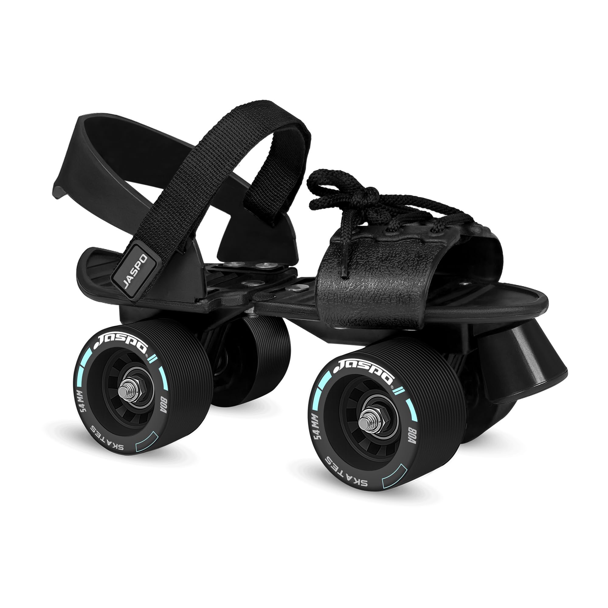 JASPO Razor Adjustable Roller Skates | Unique Ankle Support | 61mm PU Wheels | Anti-Skid Surface | Lightweight | Quad Skates for Kids & Adults (Size 25–31 cm, Age 8+)(Skate Only) Black-image-14