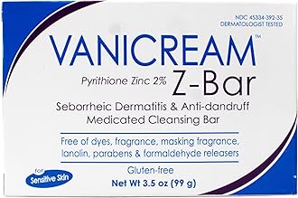 Z-Bar | Medicated Cleansing Bar for Sensitive Skin | Maximum OTC Strength Zinc Pyrithione 2% | Helps Relieve Itching, Redness, and Flaking | 3.36 ounce
