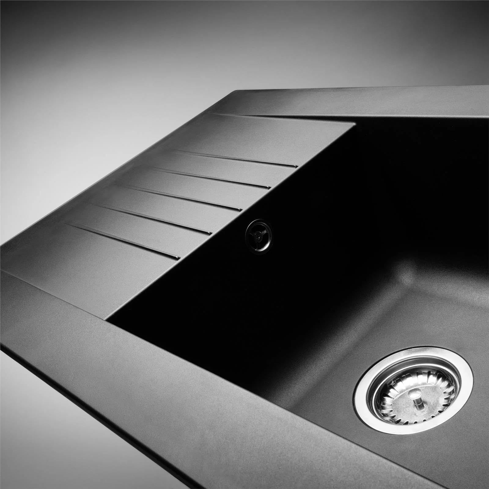 LD860BL Fregadero Negro 1 Seno con Escurridor Composite BIO