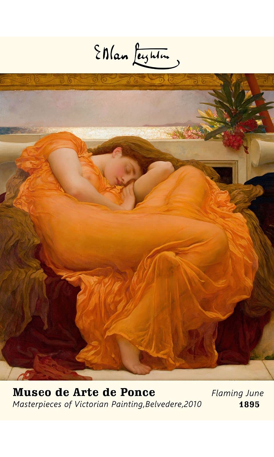 Flaming June by Leighton Poster - 60x90 cm