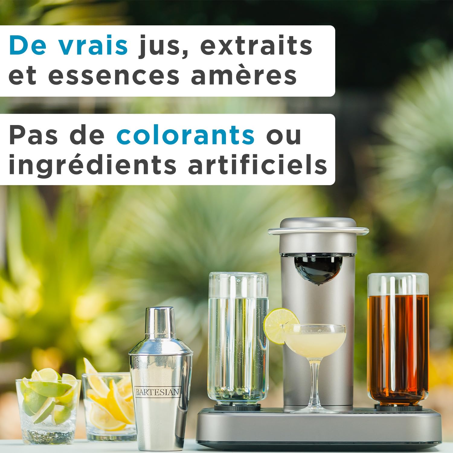 Bartesian Hurricane - Ingrédients pour Cocktail au Rhum - Capsules pour le Bartesian Cocktail Maker - Préparation sans alcool à mélanger avec des spiritueux - Lot de 8 capsules