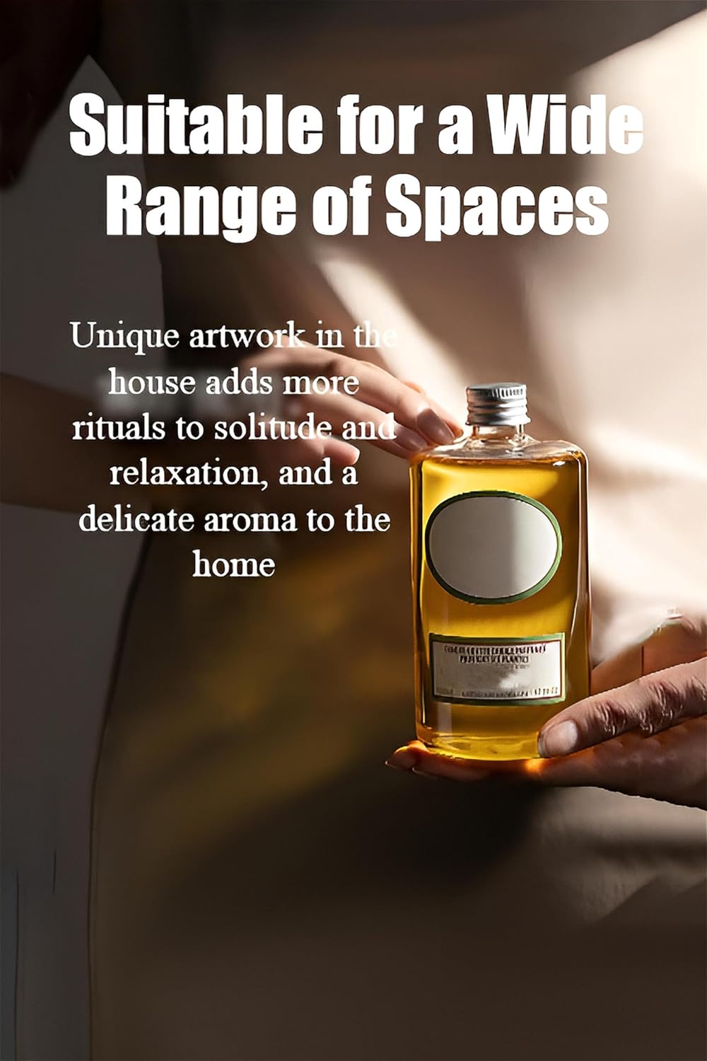 Hotel Collection Diffuser Oil, 500ml(16.9oz) Essential Oils for Aromatherapy, Long-Lasting Fragrance Oil with 5 Reed Sticks, Ideal for Room Fresheners, Home, SPA, Office, Gift(Golden Laurel)