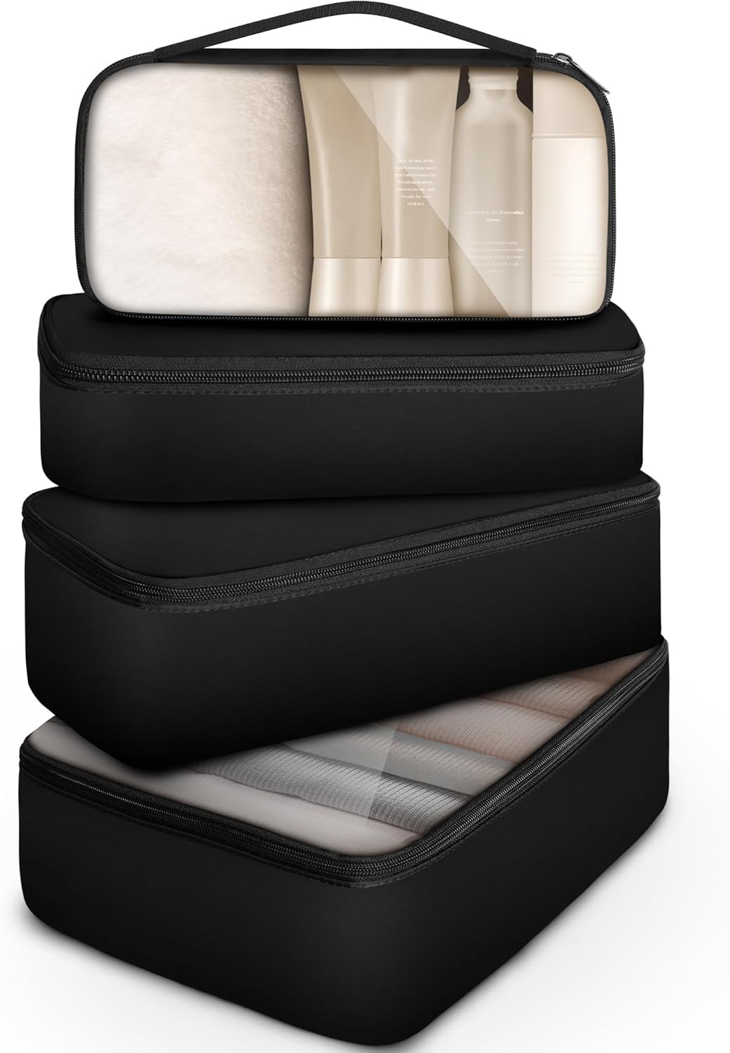 4-Piece Packing Cubes Set for Travel: Organize Clothes, Shoes, & Toiletries