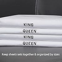 Vista 4 de Calcomanías de tamaño de sábana para planchar para organizador de ropa de cama - Queen (8 piezas)