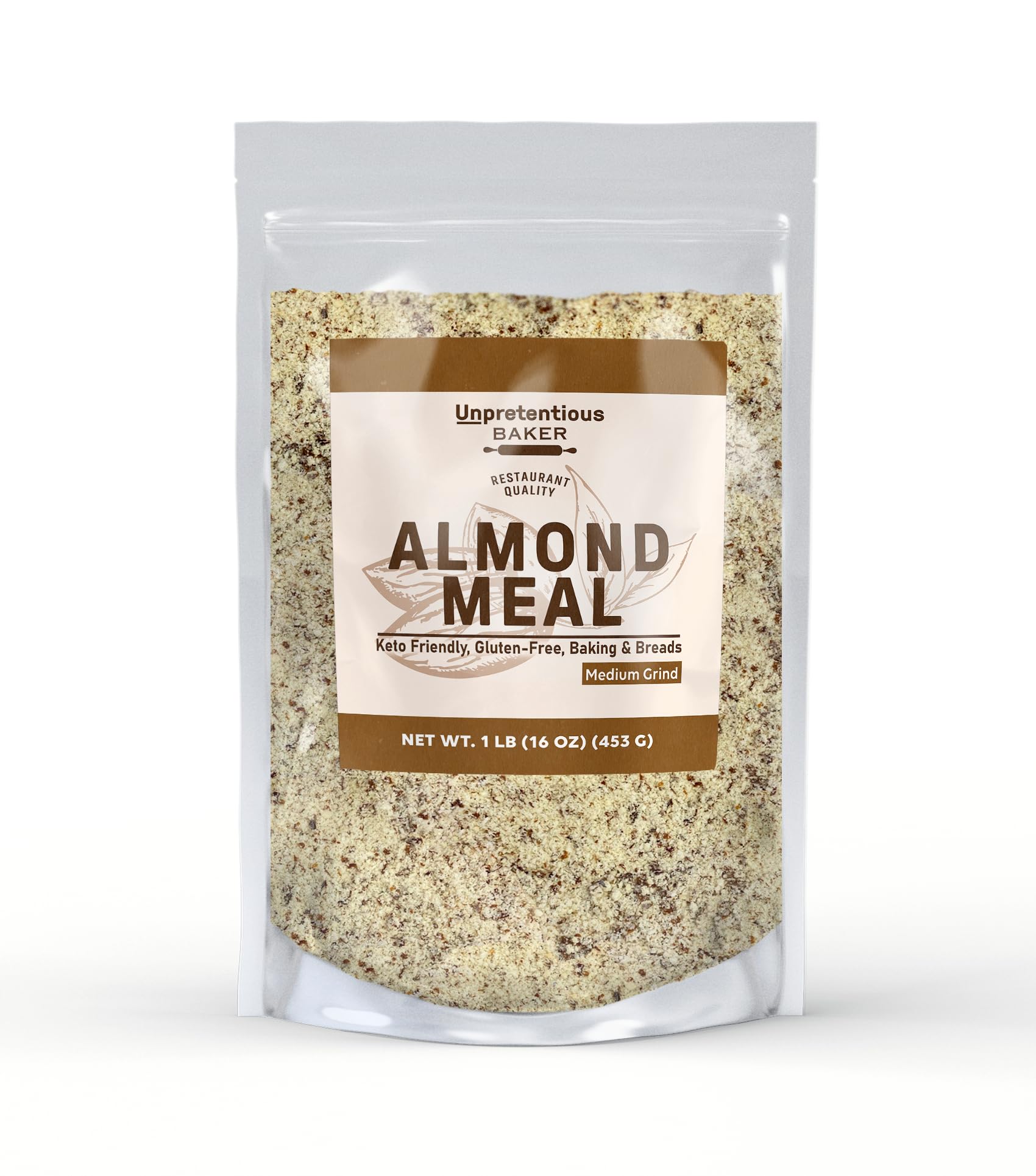 Unpretentious Almond Meal, 1 lb, Breading Replacement, Great for Rubs, Breads, & Baked Goods