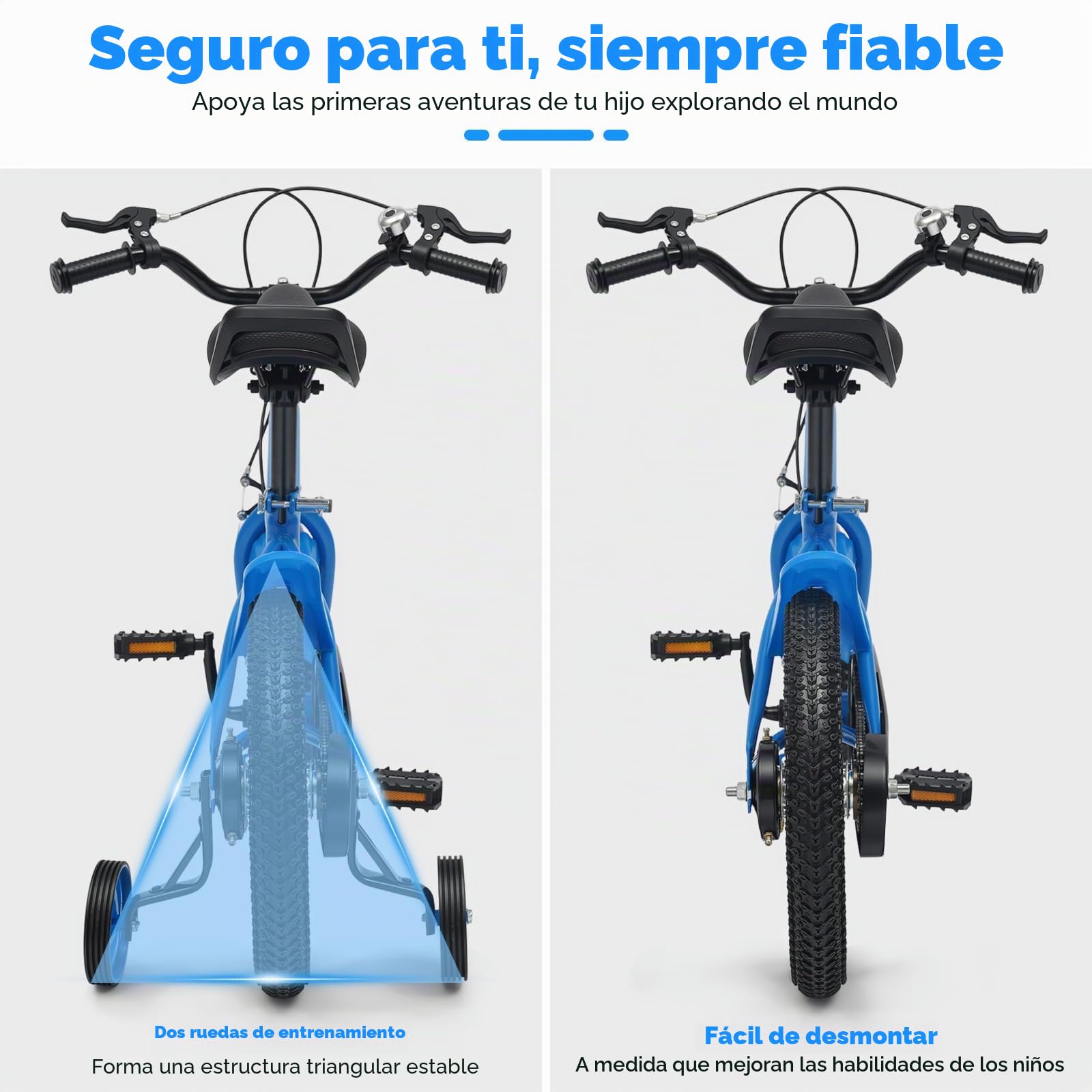 Bicicleta infantil de 14 pulgadas para niños y niñas, aleación de acero al carbono, con ruedas estabilizadoras para ajustar la altura, bicicleta para niños a partir de 3-6 años, vehículos de