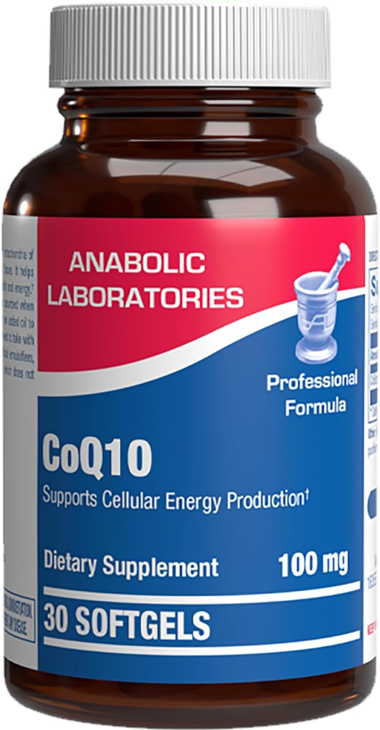 High Absorption CoQ10 100mg Softgels - Clinical Formula Coenzyme Q10 100mg for Skin Heart Energy Antioxidant and Brain Support - Easy to Swallow - Made in the USA in cGMP Facilities - 30 Servings