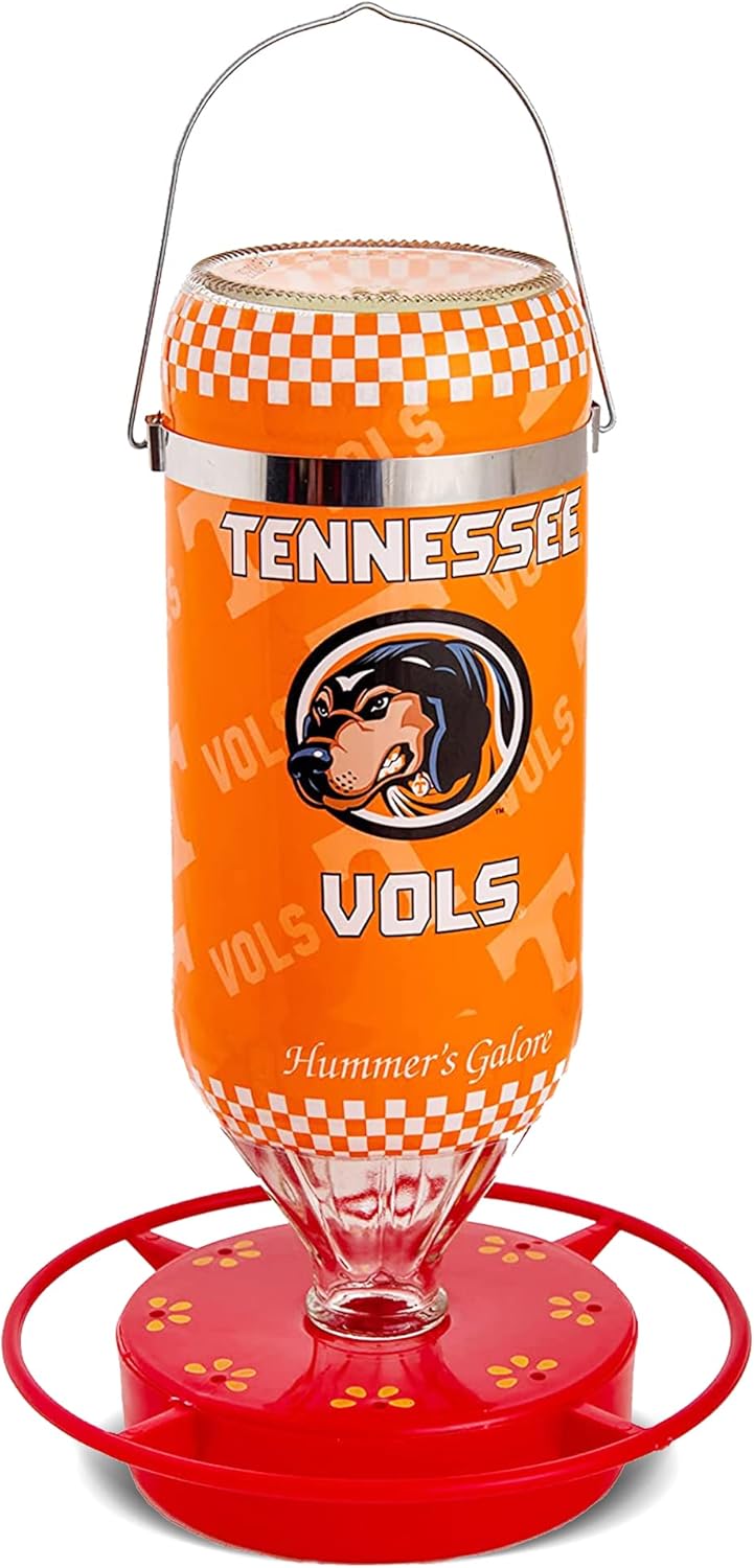 similar to stock photo Hummer's Galore, NCAA College Football Hummingbird Feeder, Glass Hummingbird Feeder with UV Resistant Plastic Wrap for Outdoors Hanging, 32 oz, (Tennessee Volunteers)