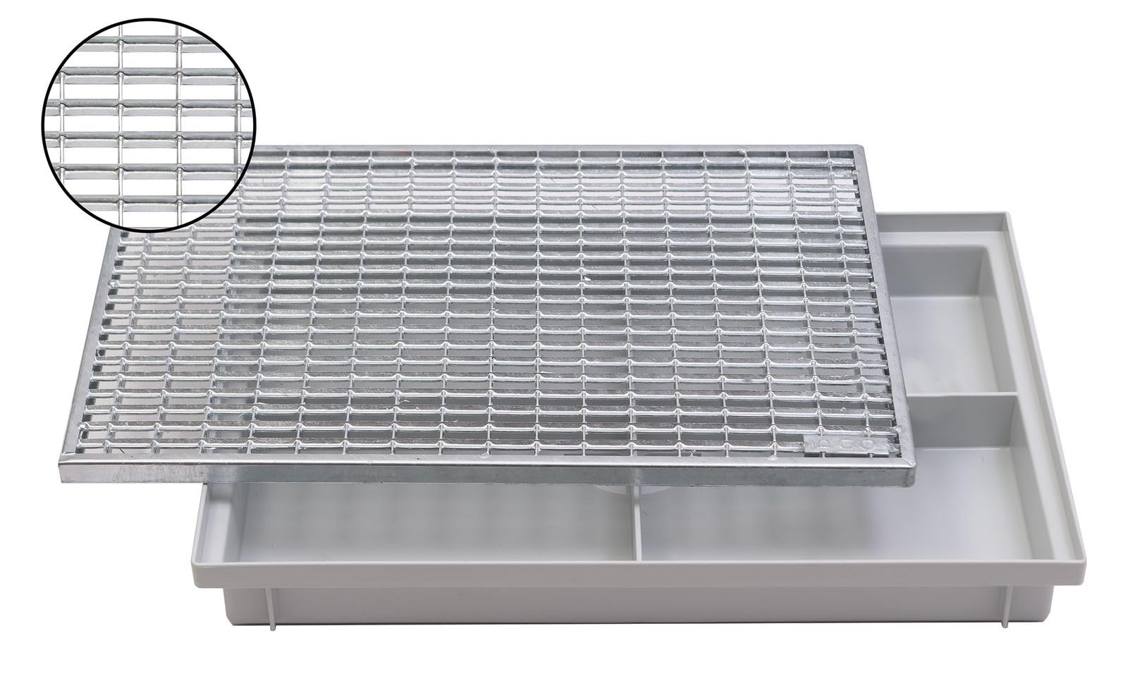 ACO Schuhabstreifer V-Stab Maschenrost Komplettset