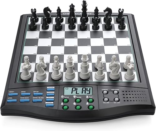 Tablero de ajedrez electrónico Talking Chess Academy, tablero de ajedrez inteligente con sistema de enseñanza de voz, juego de ajedrez para