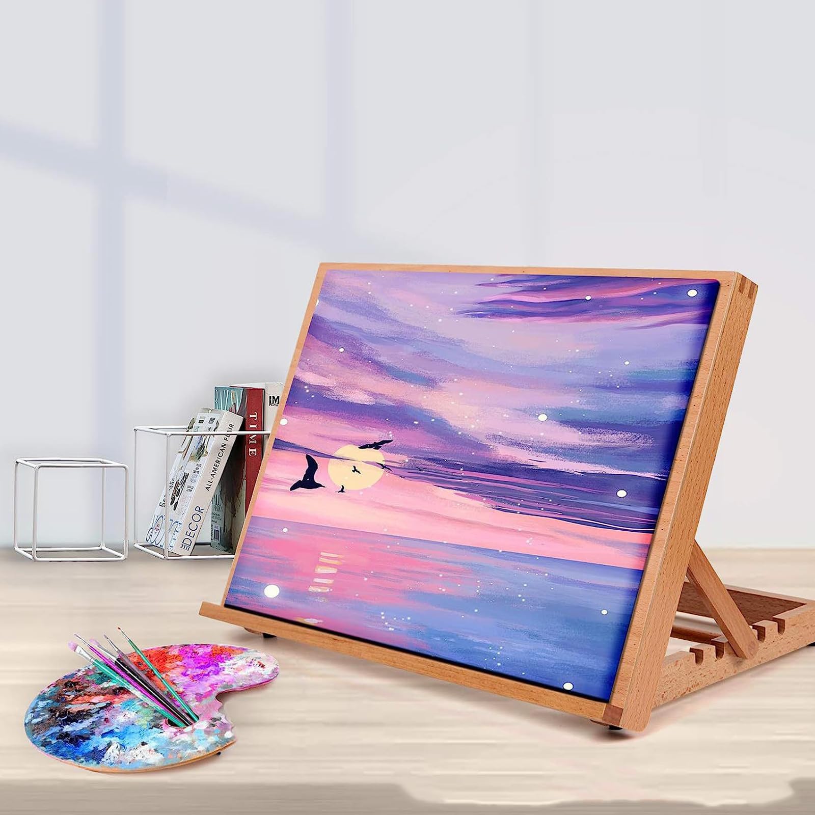 油絵用イーゼルスタンド Amazon | イーゼル 木製 スタンド 150cm 高さ調節可能 油絵用