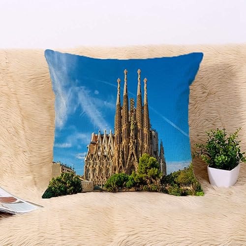 Miniatura 9 de Funda de almohada de lino de cristal de lujo sobre lámpara blanca luz antigua de 18 x 18 pulgadas, funda de almohada cuadrada de algodón y lino para