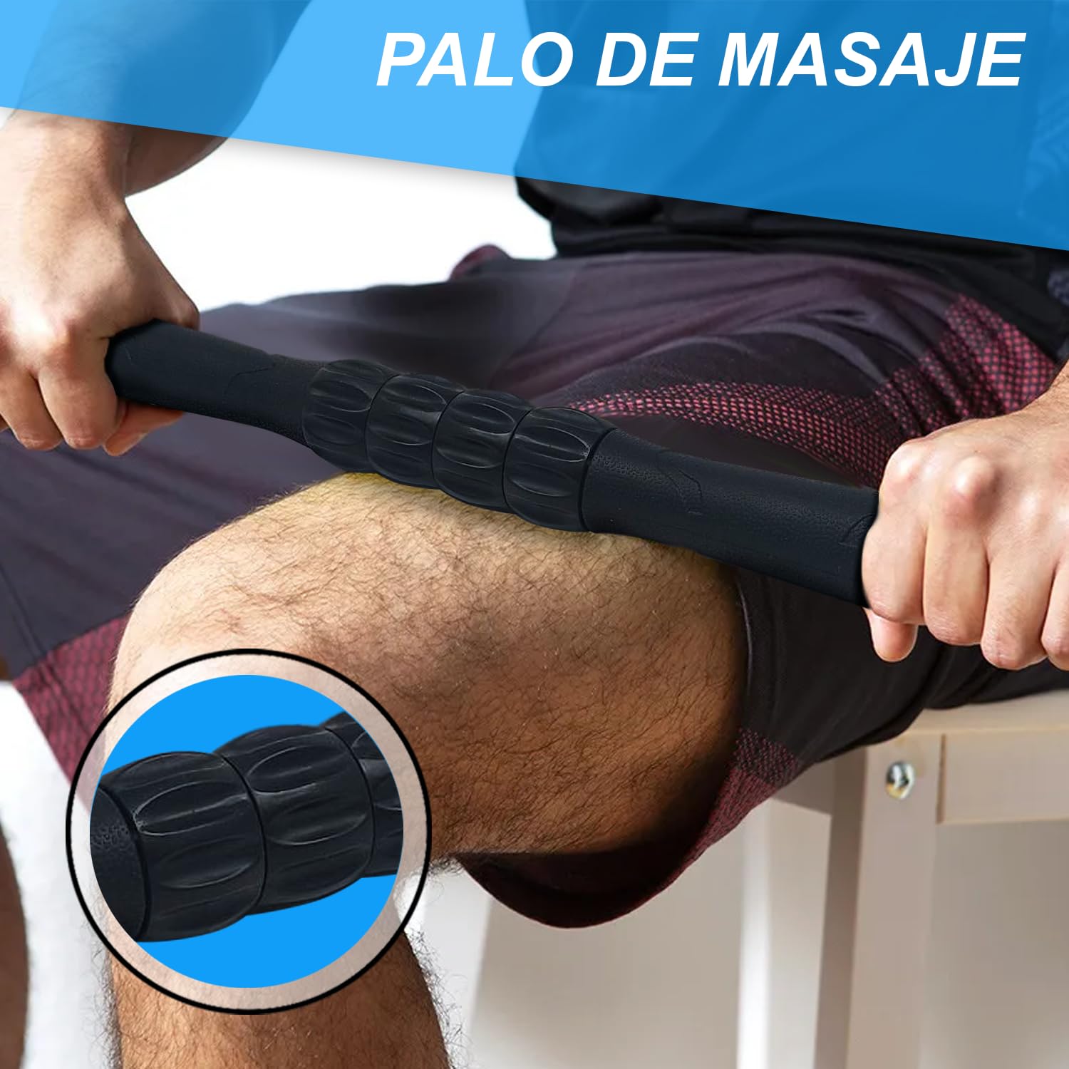ELVIRE SPORT Rodillo de Masaje Muscular | Espuma Suave, Bola de Masaje para Pies, Alivia el Dolor de Espalda, Piernas y Fascitis Plantar, Yoga, Pilates