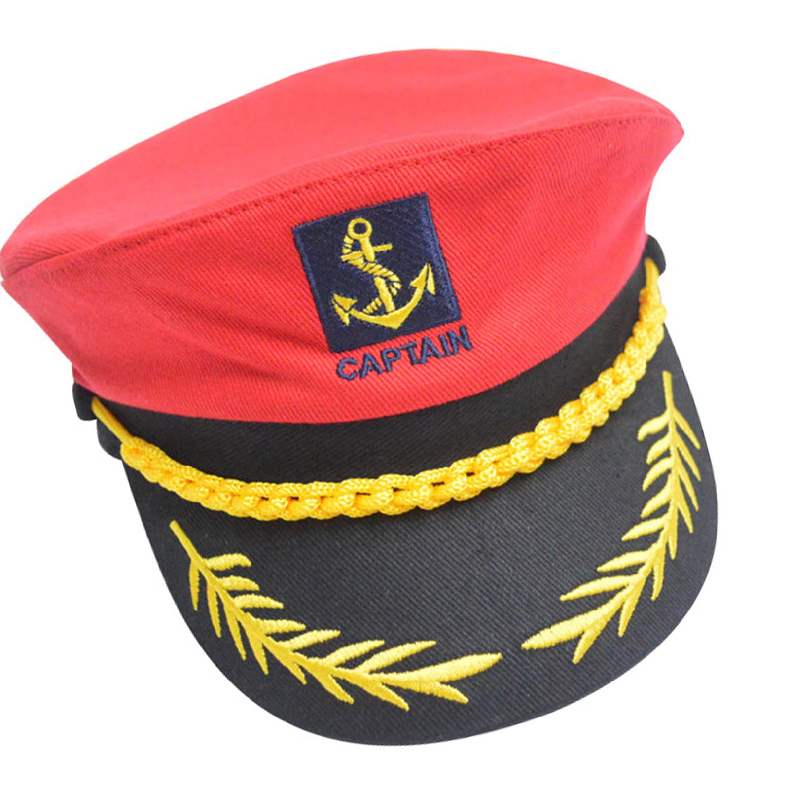 NVOQILIN Halloween Costume Sailors Hat Polyester Classical Embroidered Design Fits Most Adults Adjustable Sailors Hat for Women
