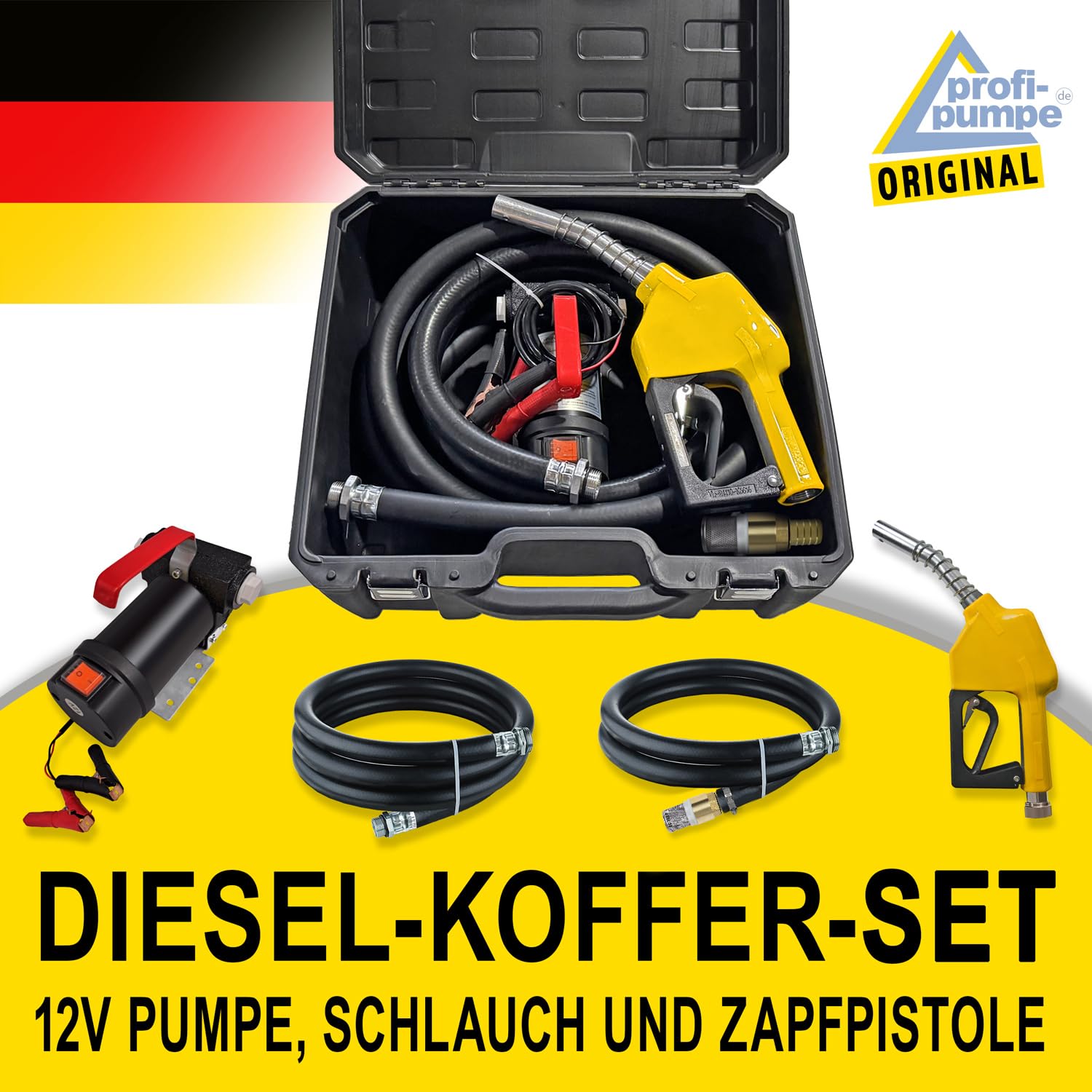 12 V dieselpomp, brandstofpomp, 12 V elektrische oliepomp, dieselpomp, olieoverdrachtspomp, pompvloeistof 12 V 160 W 40 l/min voor grote auto