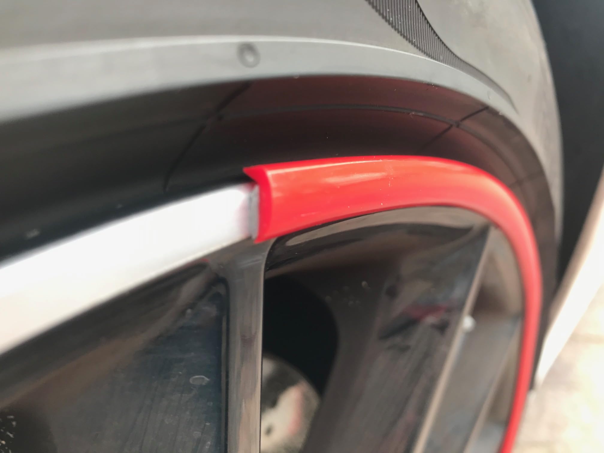 Rim Protector Kit RED for Car Wheels – Alloy Wheel Guard Strip Kit Fits up to 21" Rims | Set of 4 Rim Protectors | Easy to Install Curb Rash Defense for Rims