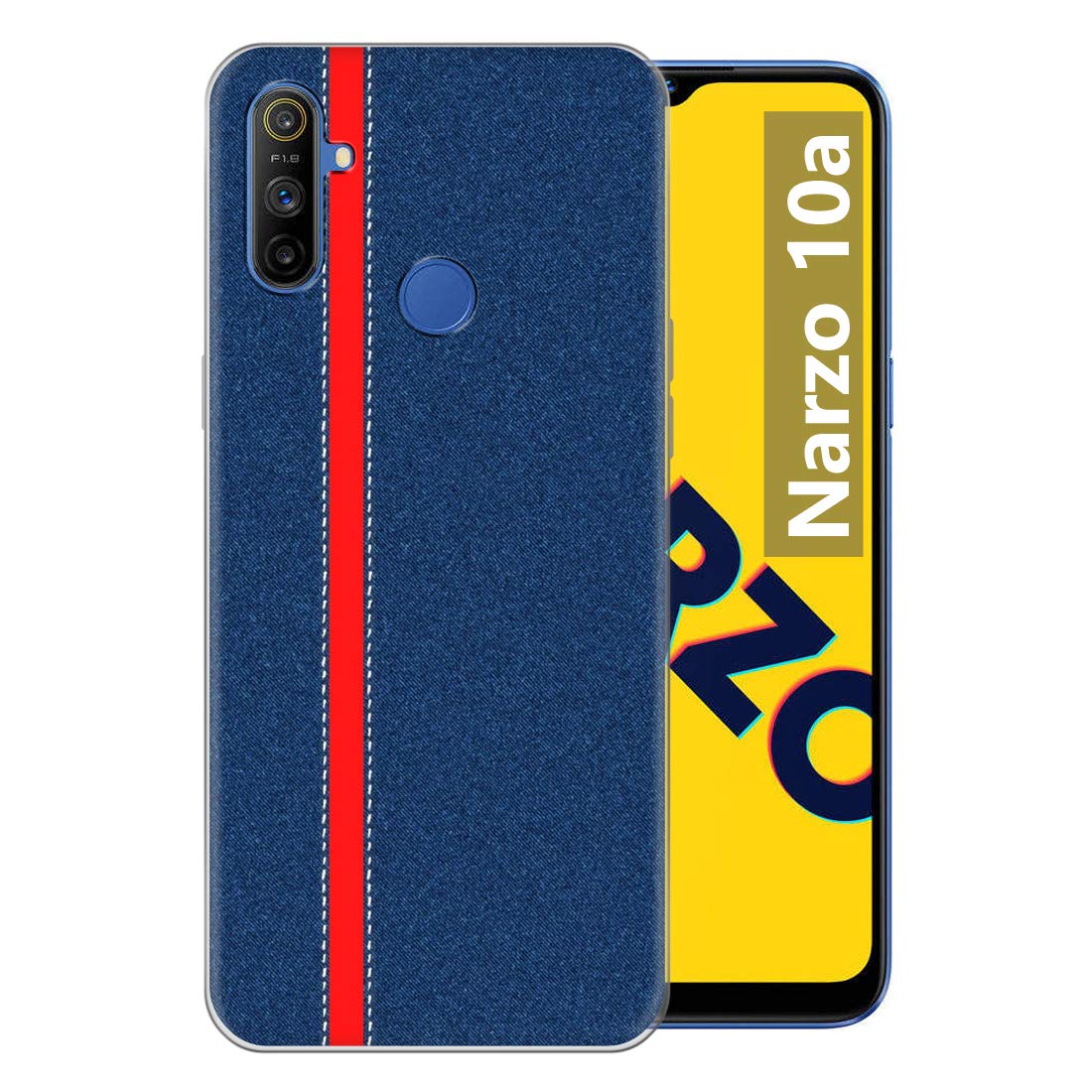 Fashionury Blue Jeans Back Cover for Realme Narzo 10A / Narzo 20A Designer | Printed|Transparent |Flexible| Silicon (B089R87B6Z) Amazon Price History, Amazon Price Tracker