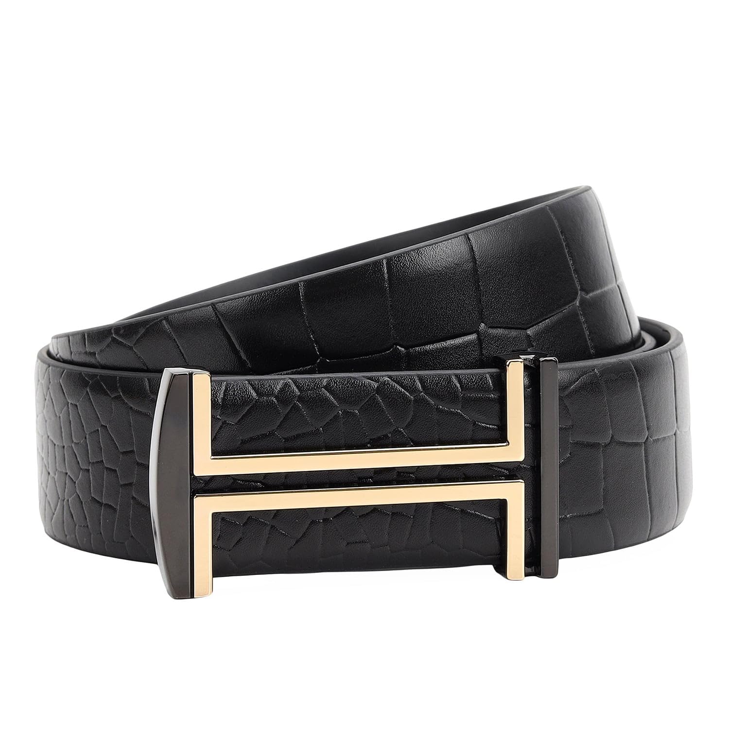 da milano Press Pin Leather Belt for Men - Black-picture-13