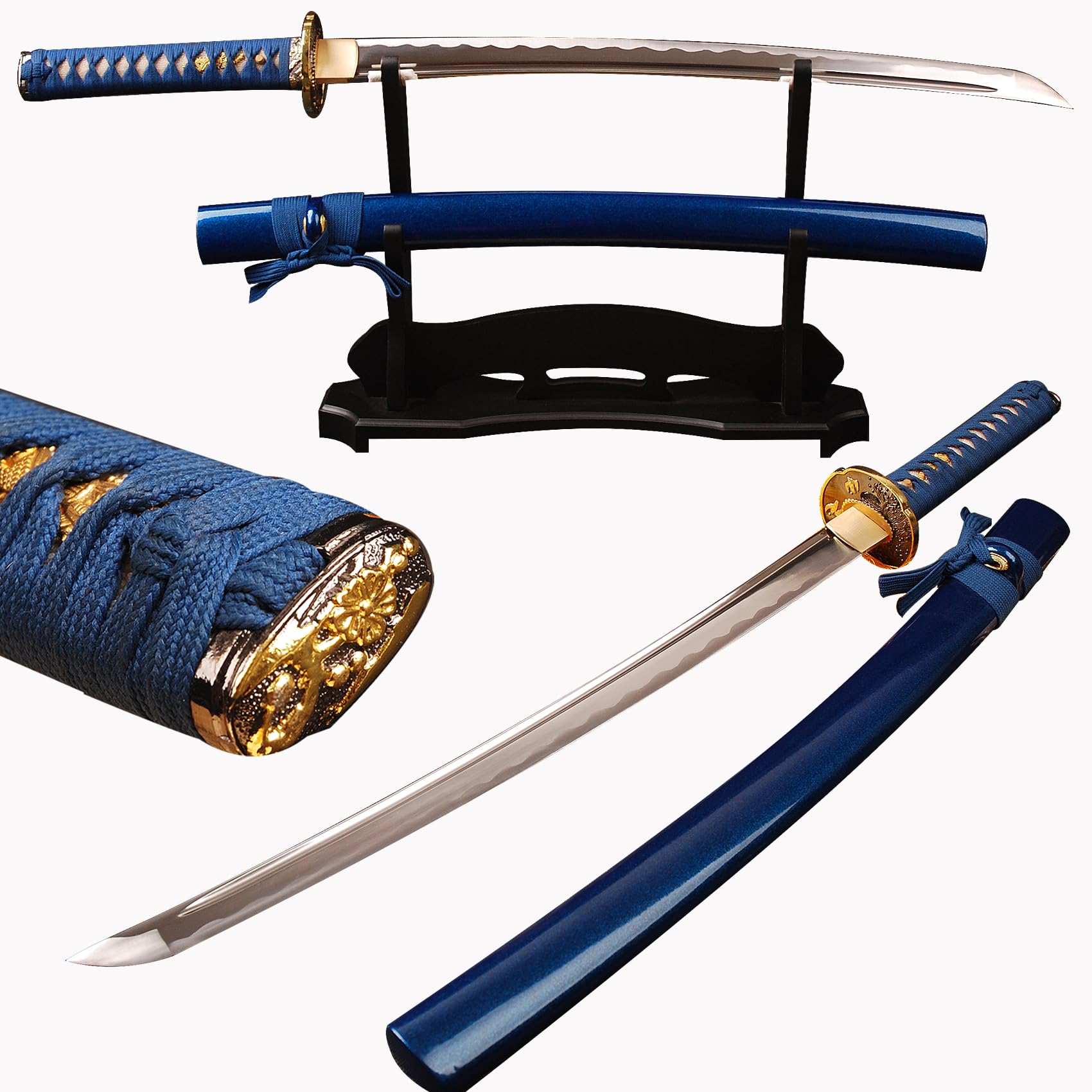 Real Sharp Japanese Samurai Wakizashi Carbon Steel Medium Sword