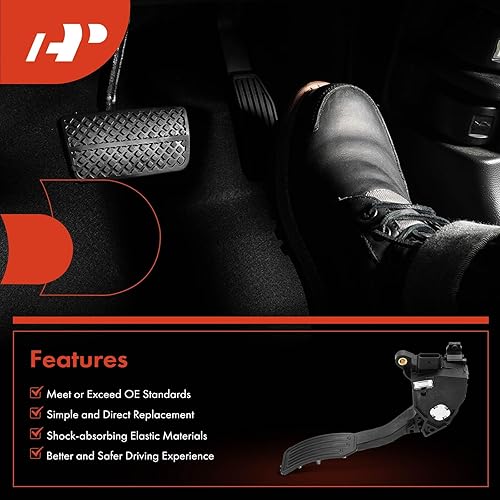 Miniatura 5 de A-Premium Pedal acelerador con conjunto de sensor de posición compatible con Nissan Versa 2013-2022, Versa Note 2014-2019, Kicks 2018-2022, repuesto