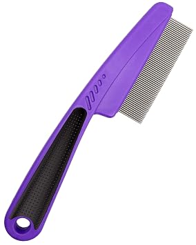 Multifunctional Stainless Steel Fine-Toothed Dandruff Comb, Professional Scalp Care Tool, Suitable for Children and Adults Purple