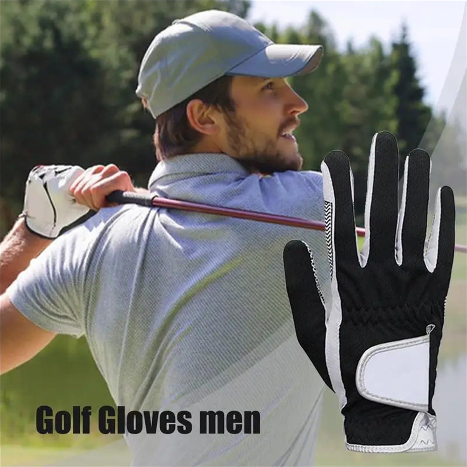 Guantes De Golf Guantes Antideslizantes for Golfista, Manoplas de Golf Suaves for Mano Izquierda, Antideslizantes, 2 uds. Golf Guantes