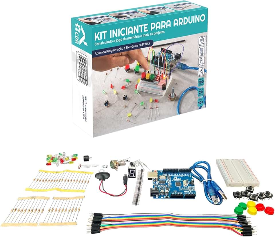 Kit Iniciante para Arduino com Tutorial - Construindo o Jogo da Memória e + 20 P