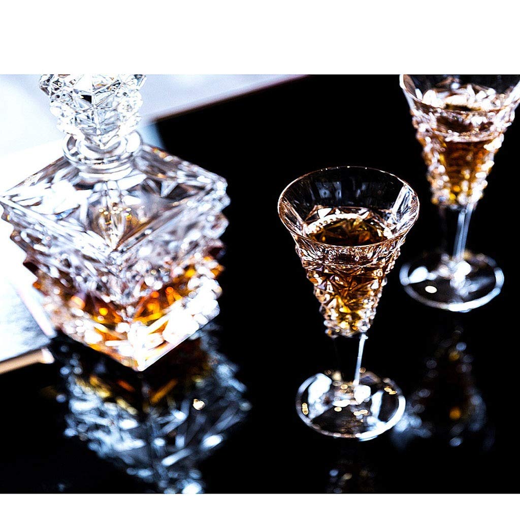 GLigeT Flûtes à Champagne Verre à Champagne en Cristal, Ensemble de 7 Verres en Cristal, Verre à Champagne de 200ml, Verre à vin Rouge, Anniversaire, noël Verres à Champagne