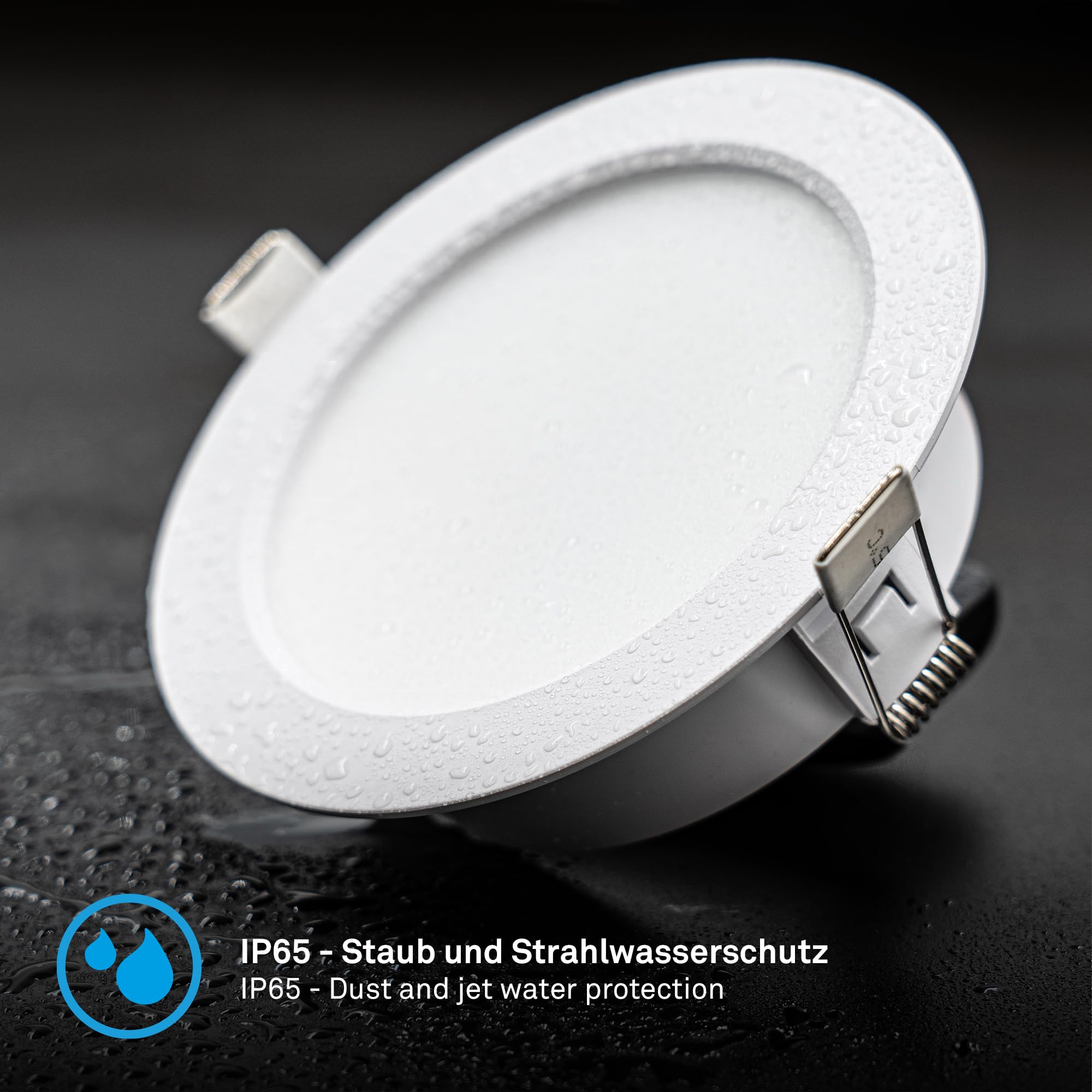 BRILONER - 3er Set LED Einbaustrahler 230V mit Fernbedienung, dimmbar, RGB, CCT wamweiß bis kaltweiß, Spot, Deckenspots, Einbauleuchten, Badezimmer, Einbauspots LED, 12x4 cm, Weiß