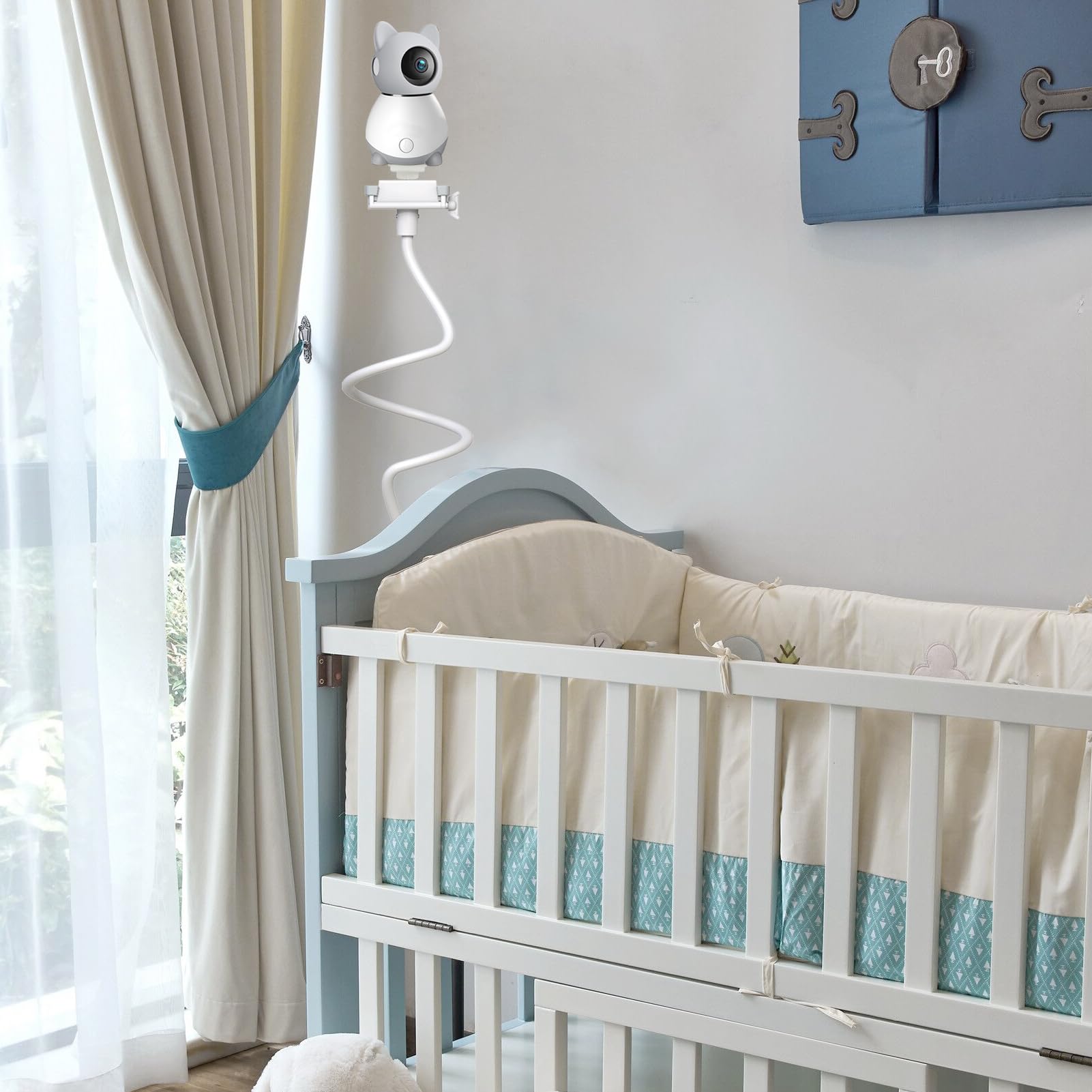 Derebir Baby Monitor Mount Stand Compatible with BOIFUN/ieGeek/LAXIHUB-P2T/Jeeber/TECGUUD/litokam Camera Baby Monitor Holder Adjustable Flexible Baby Camera Holder for Crib Nursery Holder - Image 4