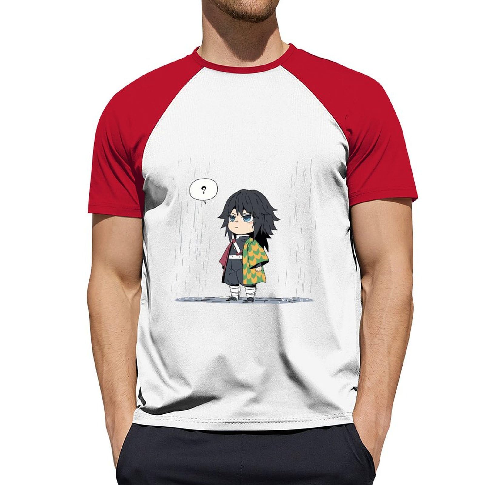 Amazon.co.jp: Tシャツ 鬼滅の刃 水柱 冨岡 義勇 メンズ 半袖 夏服 T