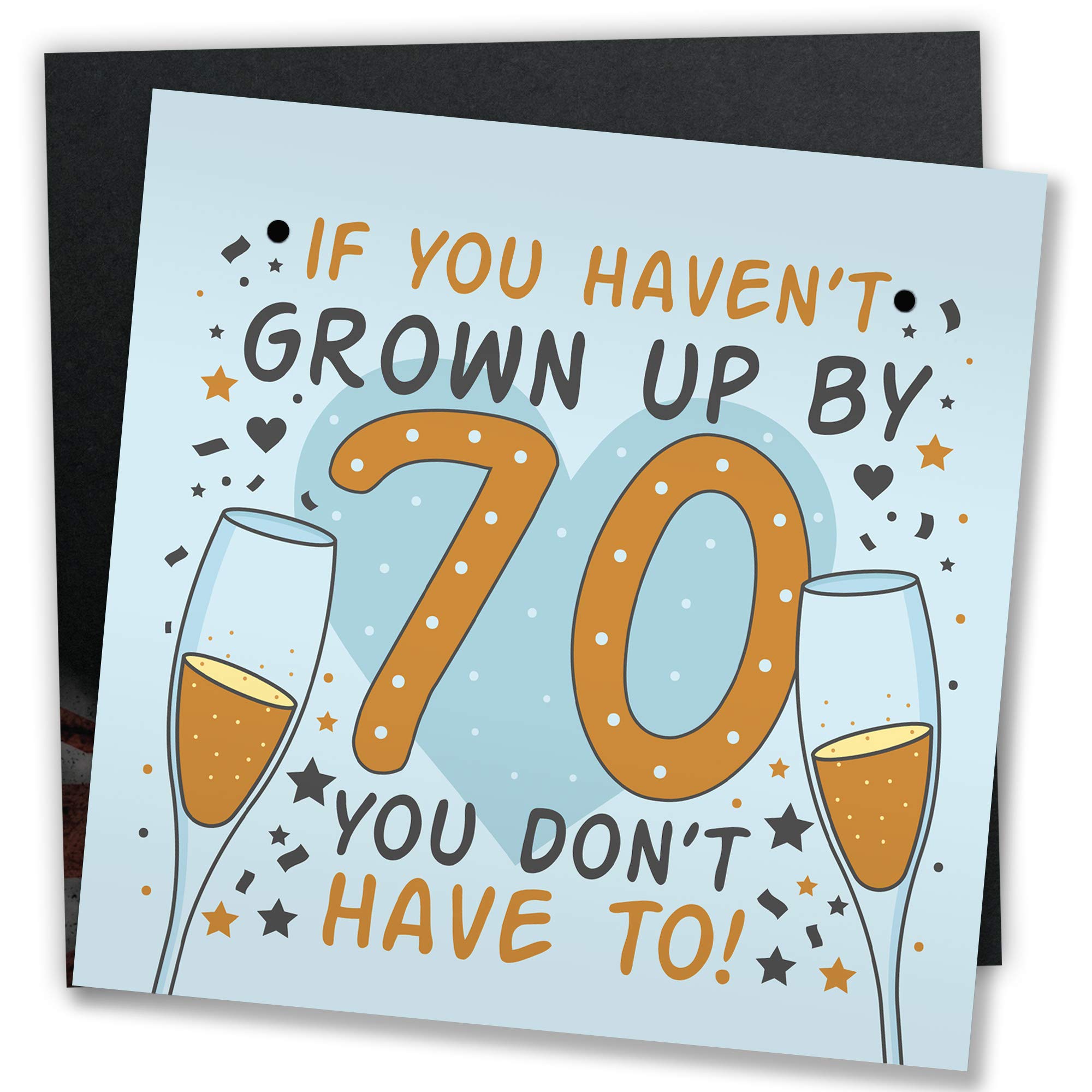 RED OCEAN Funny 70th Birthday Card 70th Birthday Presents For Women Men Keepsake Plaque Friendship Gift