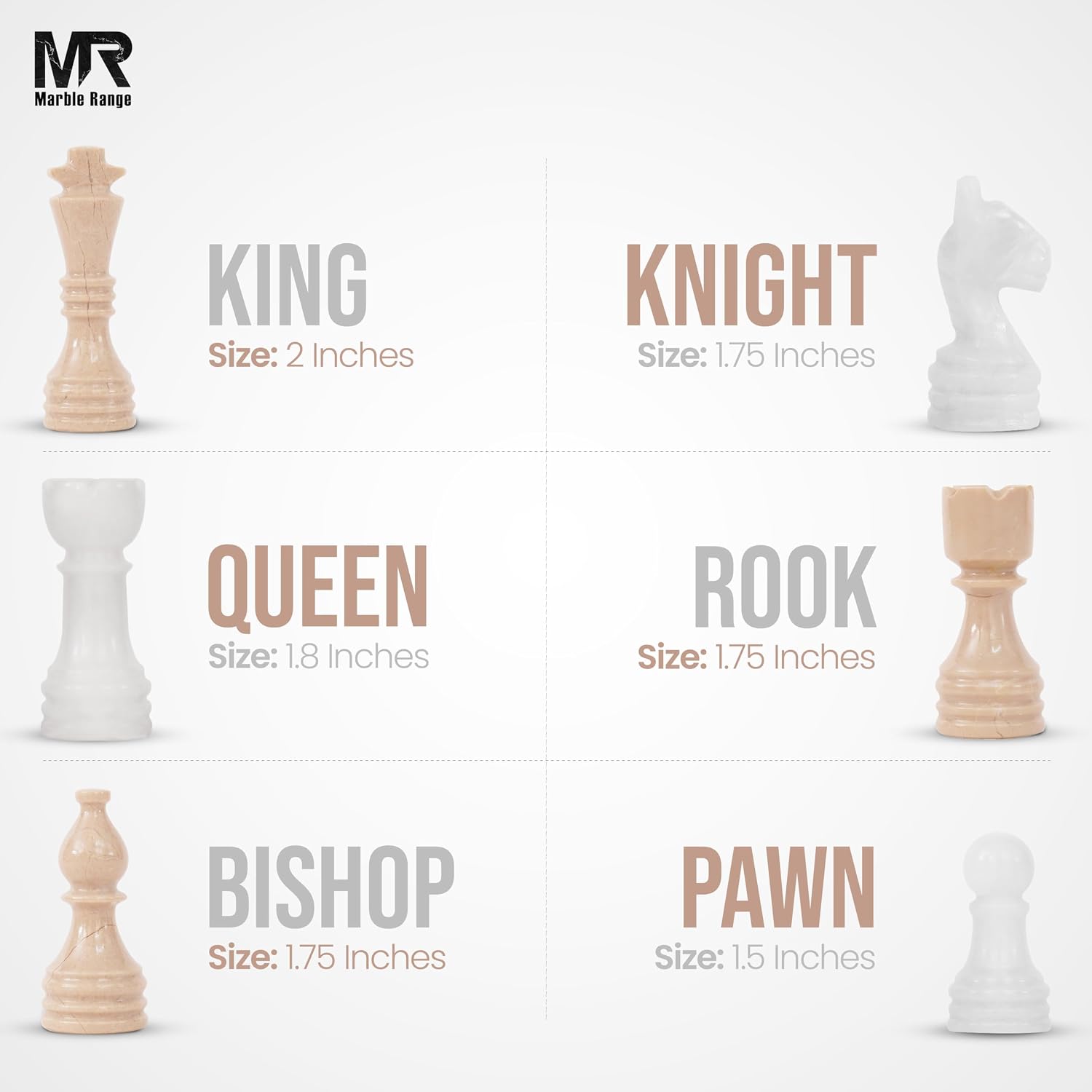 Marble Chess Set for Adults 10" Handmade Verona & White Board Game with 32 Chess Pieces, 2 Extra Queens & Storage Box, Luxury Travel Game, Elegant for Home Decor