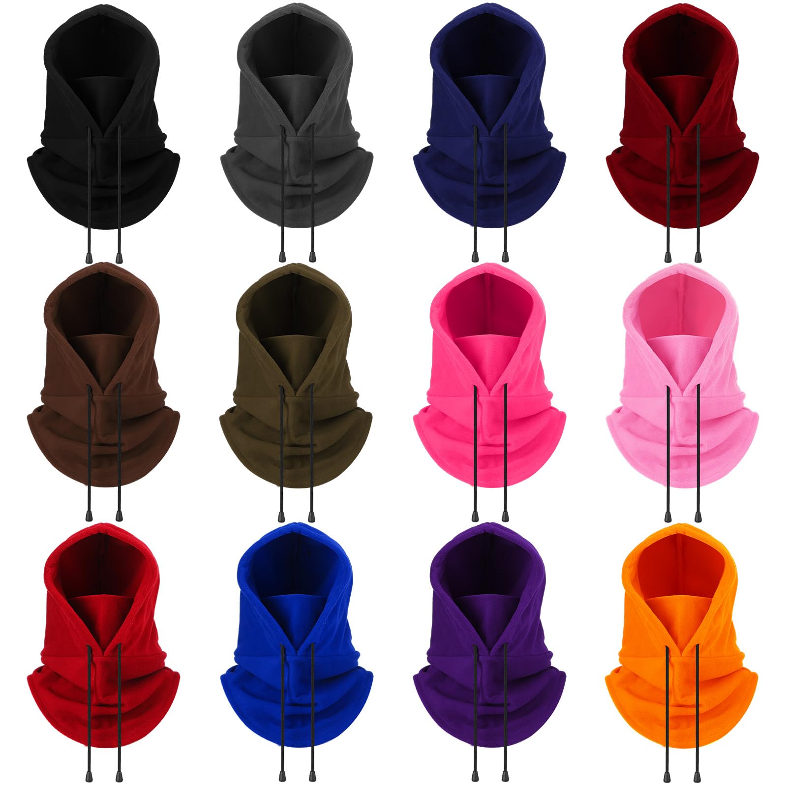 Liitrsh 12 Pcs Balaclava Windproof Winter Face Mask Warm Fleece Ski Mask Hat Fleece Winter Face Warmer Neck