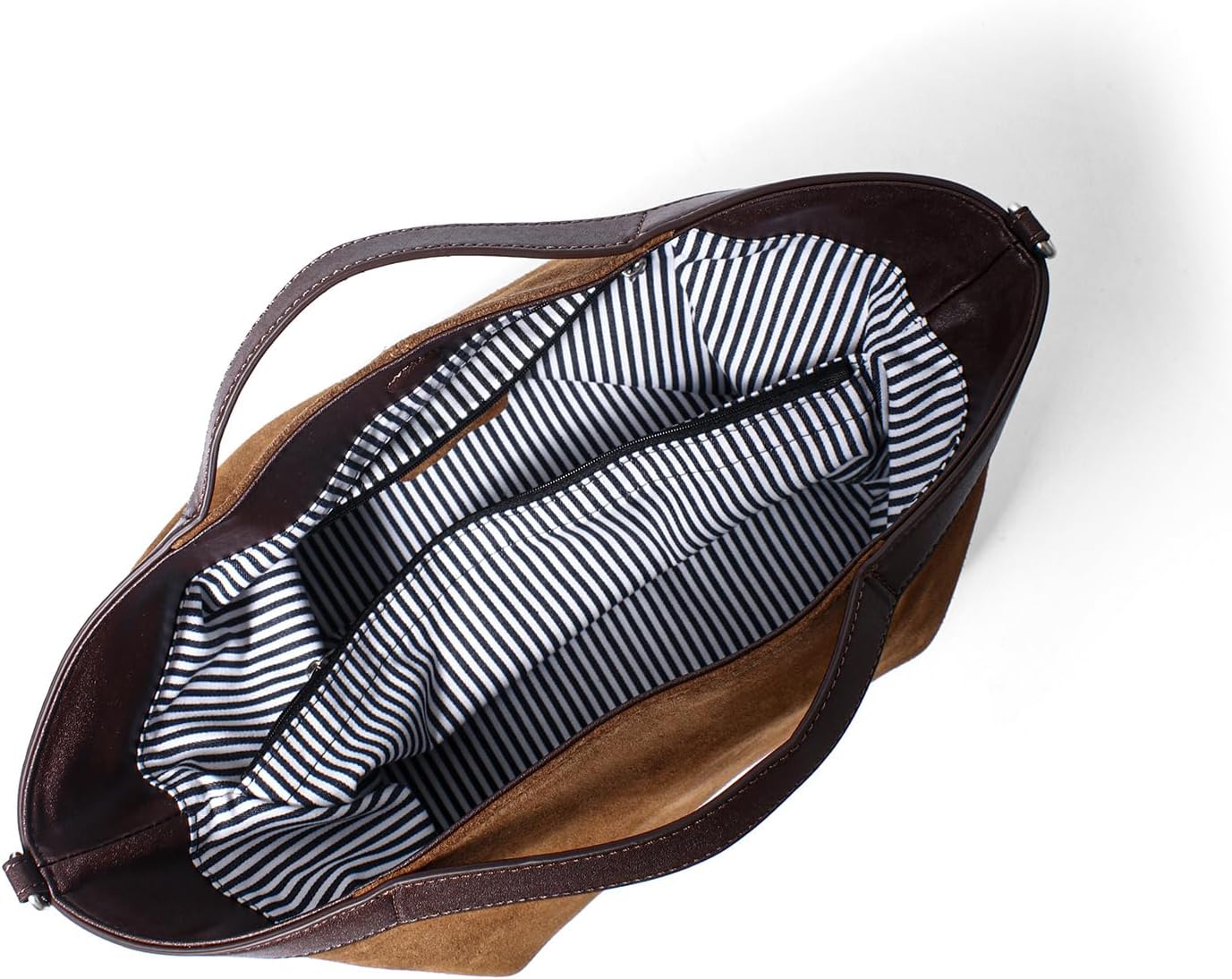 Dreubea Womens Suede Leather Shoulder Handbag Top-handle Crossbody Purse - Image 2