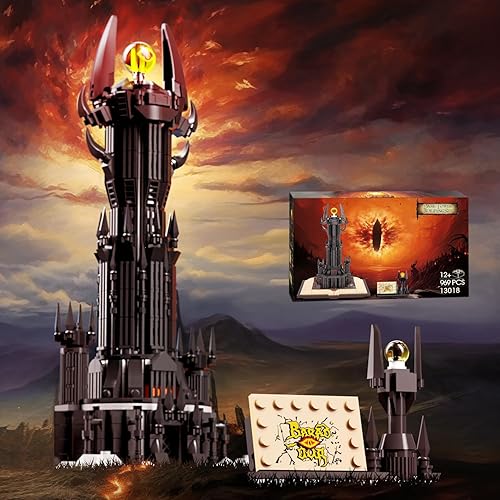 Juego de construcción de castillo de señor brillante, 969 piezas compatibles con Lego, juguete de regalo STEM LOTR para niños y niñas, modelo de