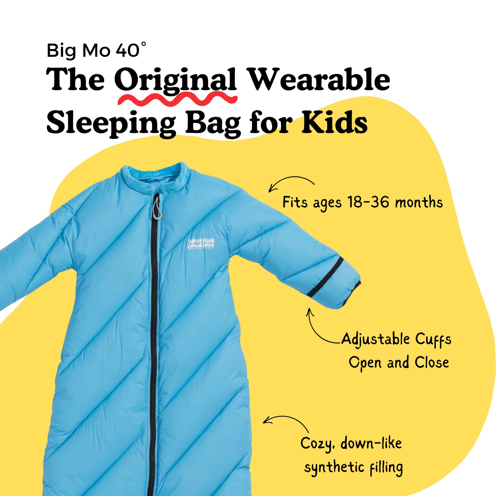 Amazon.co.jp: Big Mo 40° 子供用寝袋(対象年齢18~36m)。快適で楽しい
