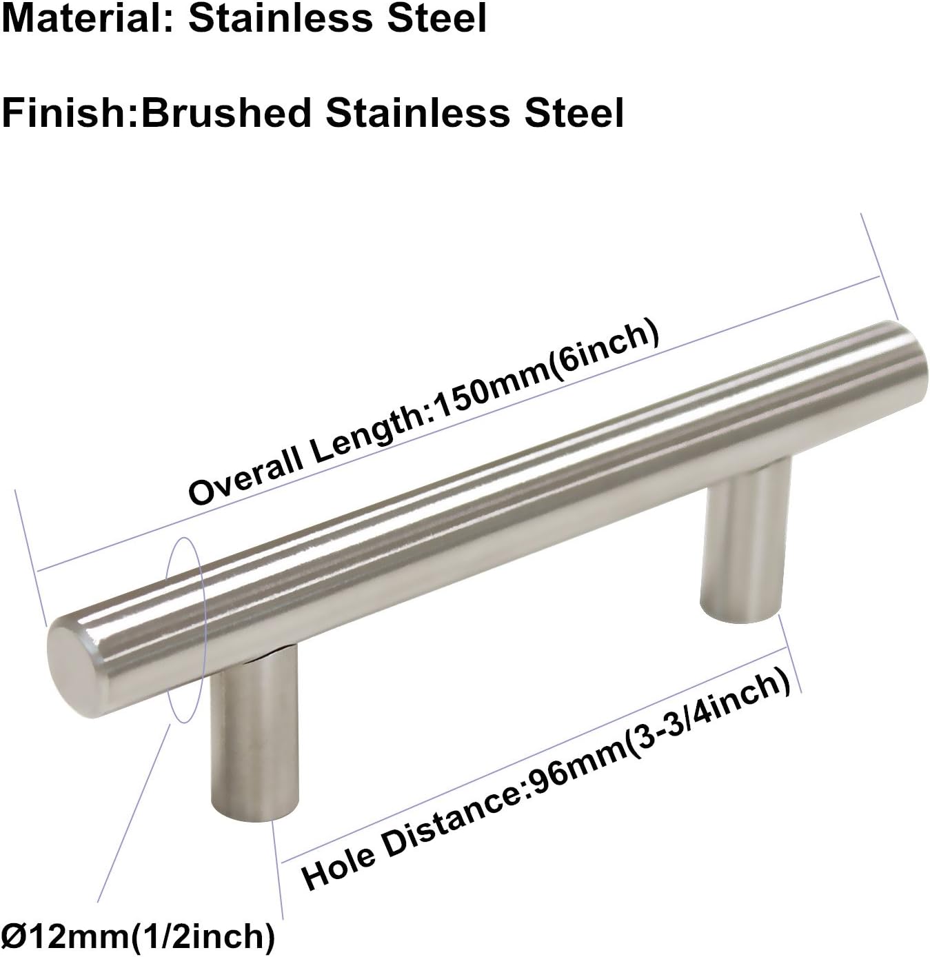 homdiy Cabinet Pulls Brushed Nickel 30 Pack - HD201SN 3.75 inch Drawer Pulls Modern Cabinet Handles Brushed Nickel Cabinet Hardware Pulls Modern Drawer Pulls for Kitchen, Bathroom,Closet Bedroom