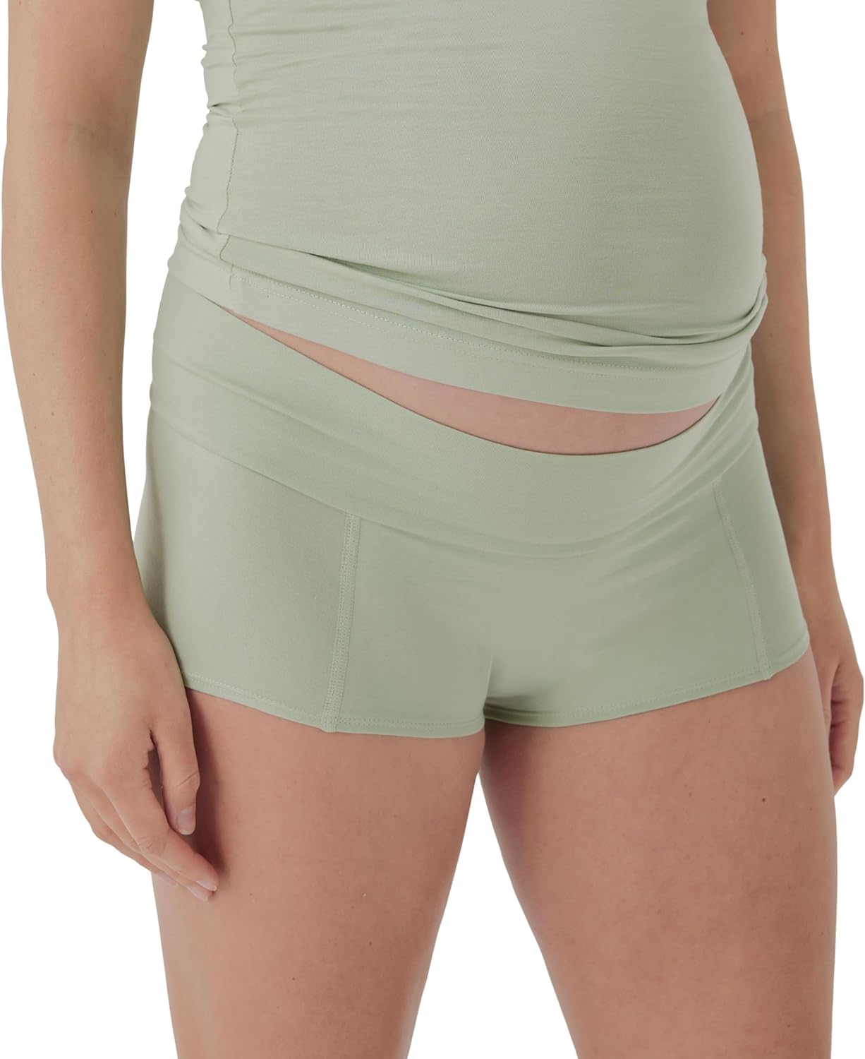 Pact Organic Cotton Maternity Foldover Brief Underwear for Pregnancy Postpartum, 4-pack