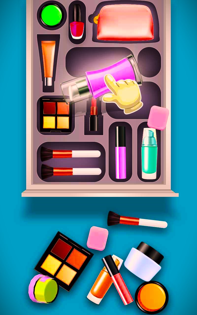 Fill the Makeup Organizer Game Sort The Beauty Items Beauty Kit